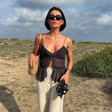 Sheer Open Chiffon Top