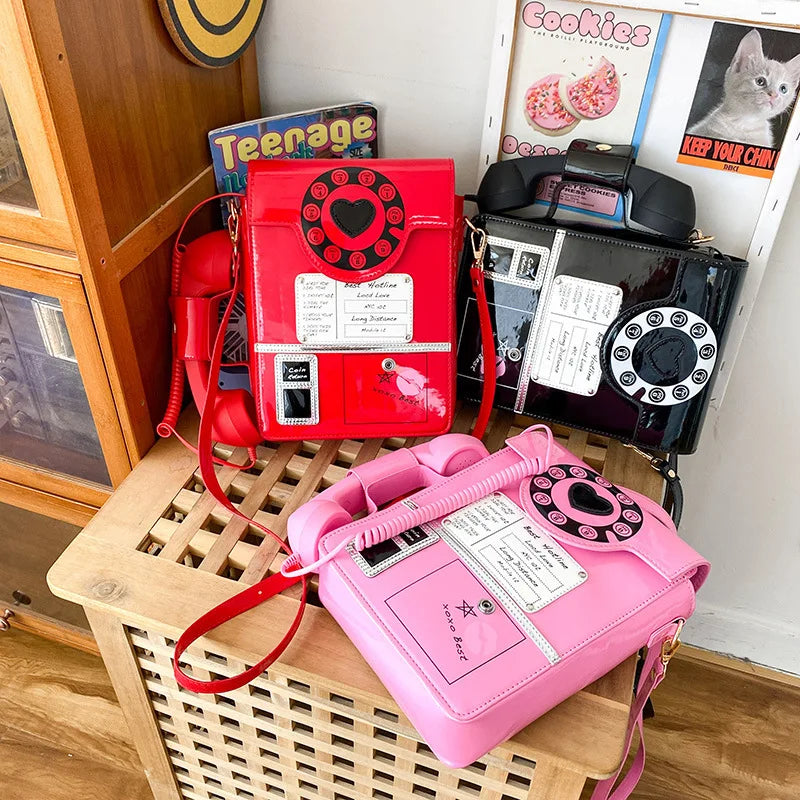 Weird Core Telephone Shaped Retro Bag