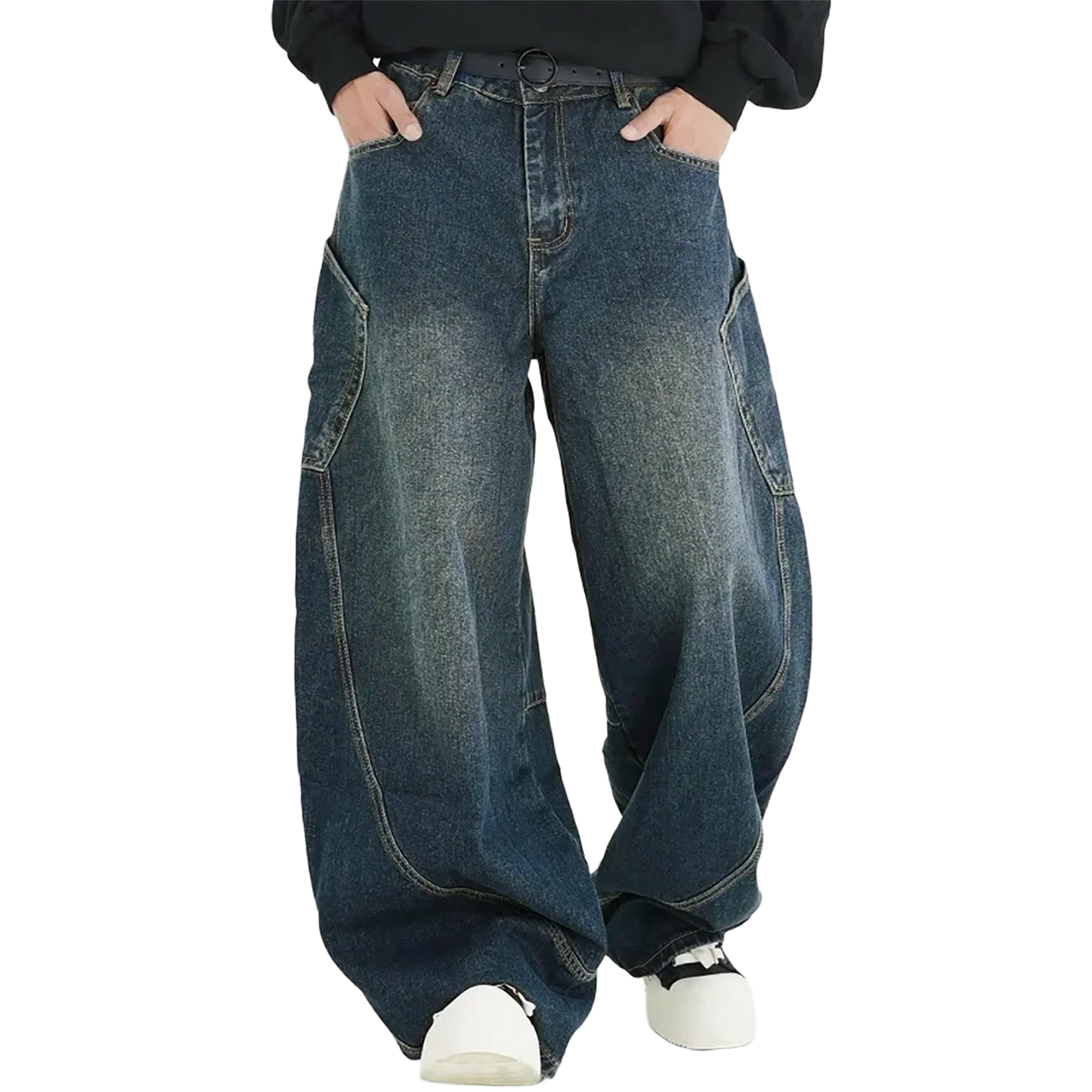 Vintage Washed Denim Lazy Boy Jeans