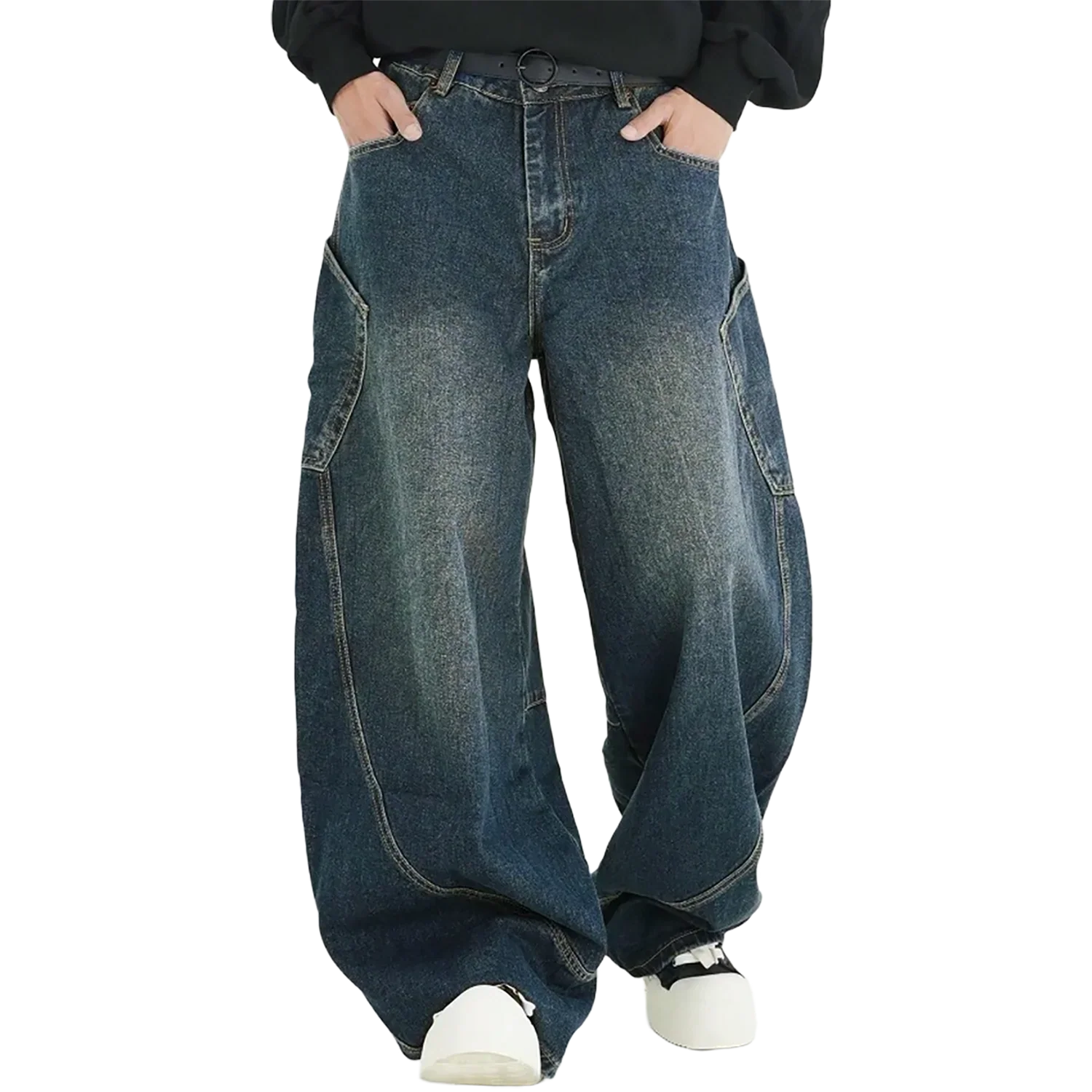 Vintage Washed Denim Lazy Boy Jeans