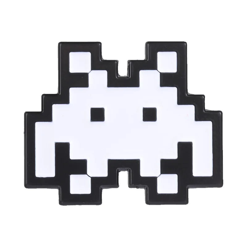 Retro Pixel Invader Enamel Pins