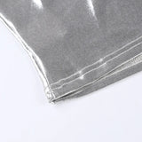 Cyperpunk Silver Halter Top