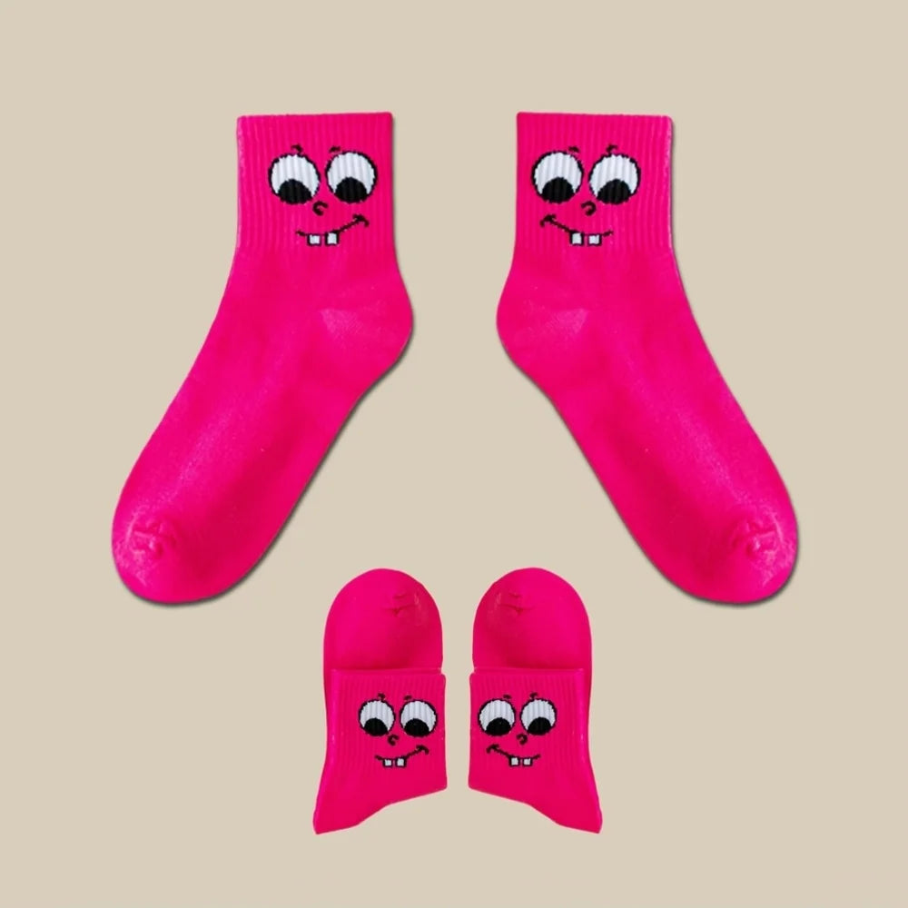 Cute Cartoon Face Socks
