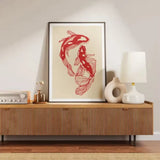 Vintage Red Koi Poster