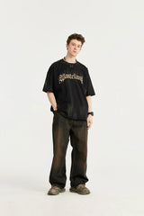 Washed Straight Leg Jeans