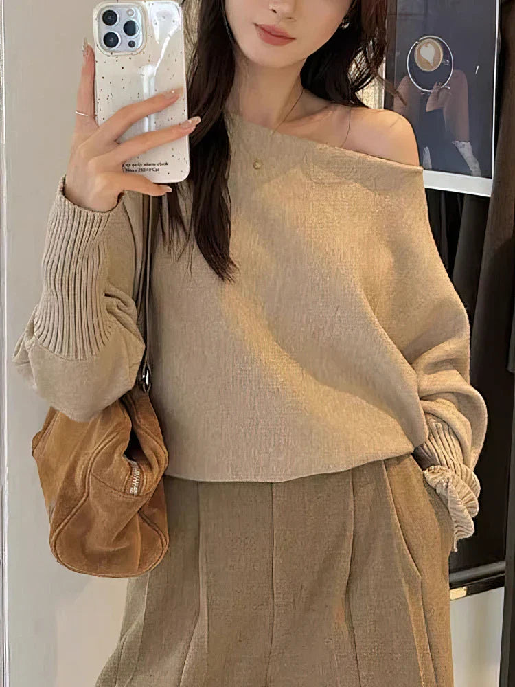 Cozy Oversized Knitted Pullover Sweater