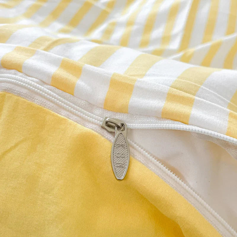 Nordic Striped Simple Style Cotton Bedding Set