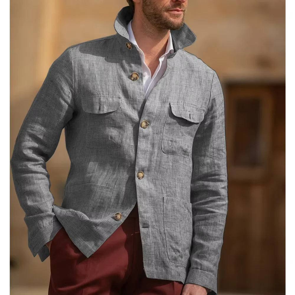 Vintage Linen Safari Jacket