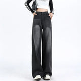 Vintage High Waist Thicken Wide Jeans