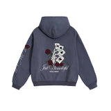 Vintage Washed Embroidery Boxy Hoodie