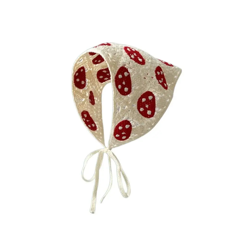 Handmade Hollow Out Mushroom Bandana