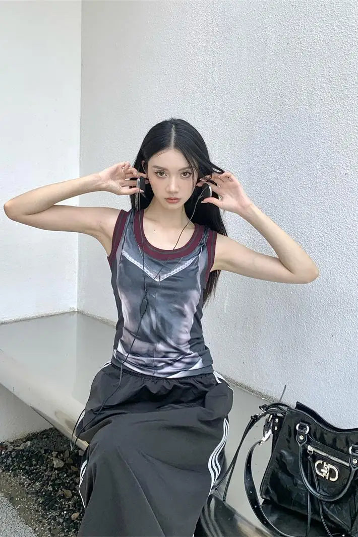 Punk Dark Silver Tank Top