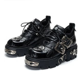 Vintage Dark Punk Lederschuhe