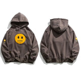 Basic Color Smiley Face Hoodie