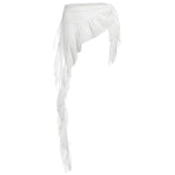 Irregular Lace Y2K Ruffles Mini Skirt