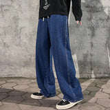 Solid Color Straight Leg Jeans