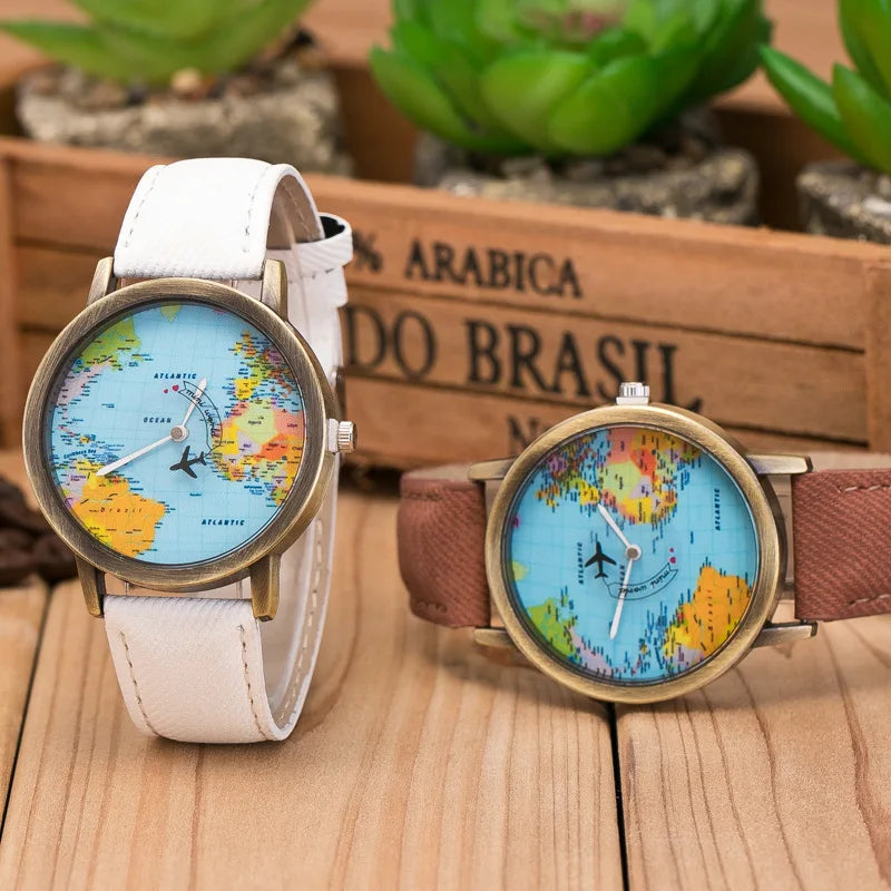 Map Women Luxury Quartz Watch
