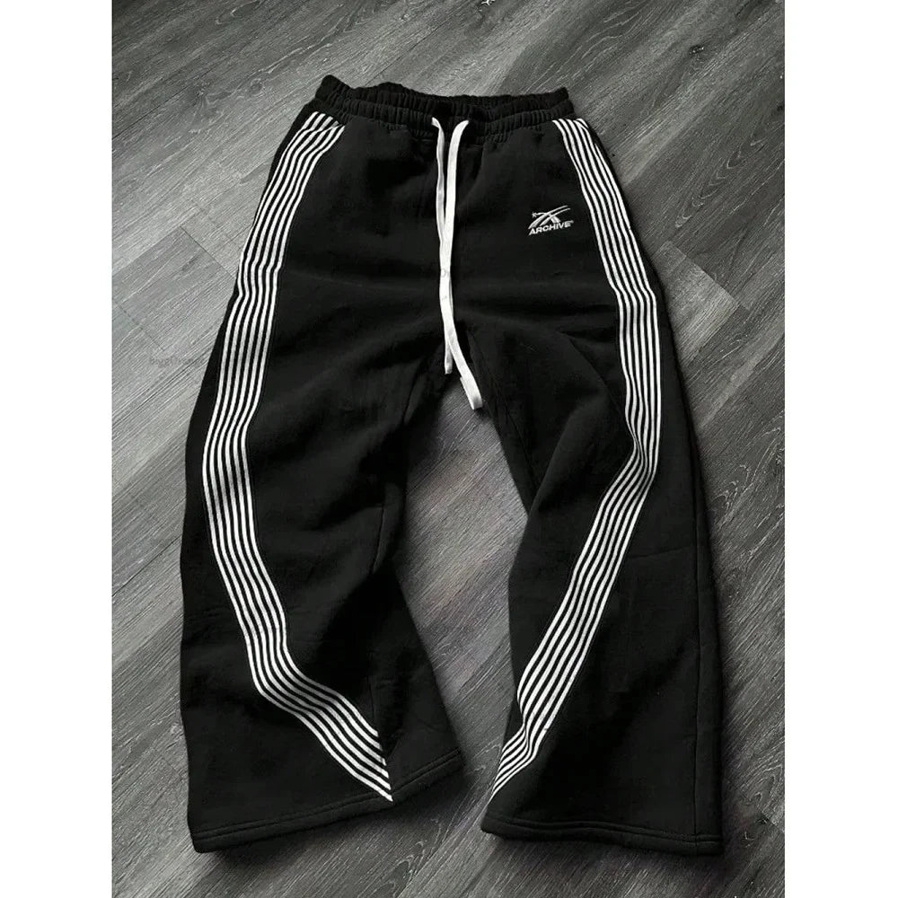Y2K Striped Pattern Straight Leg Pants