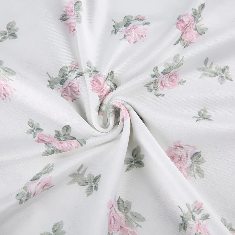 Minivestido floral con tirantes de encaje Coquette