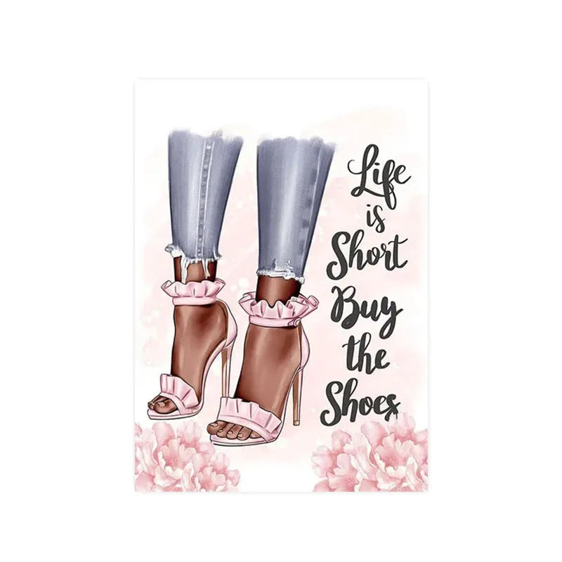 Perfume And High Heel Makeup Poster