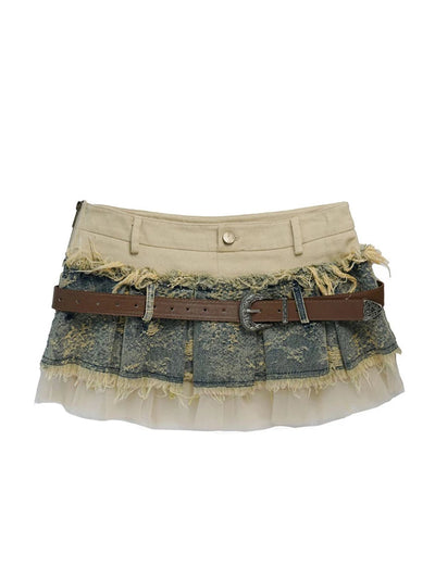 Japanese Y2k Aesthetic Mini Denim Skirt