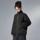 Stehkragen Winterfleece Windbreaker Jacke