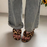 Rounded Toe Women's Wedge Slippers
