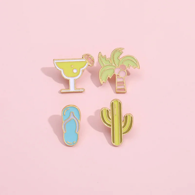 Beach Sandals Ice Cream Pins