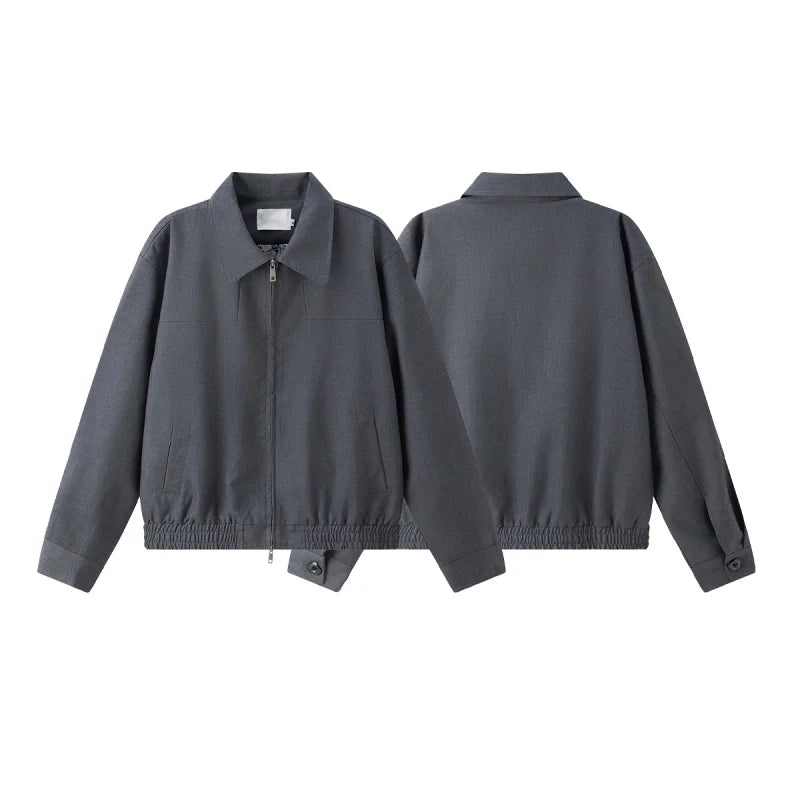 Stylish Gray Varsity Jacket