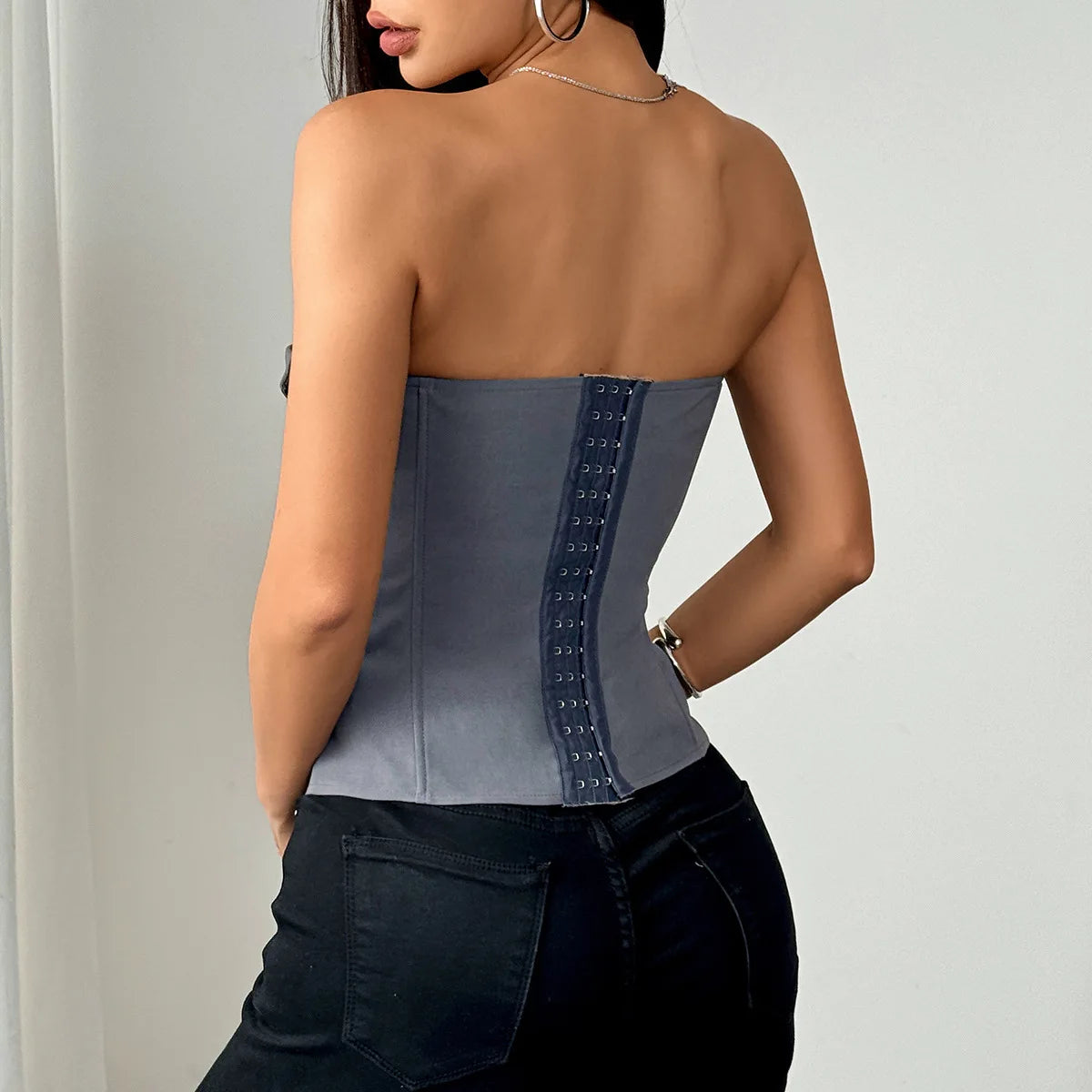 Y2K Necktie Corset Top