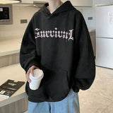 Gothic Spider Printed Oversized Hoodie