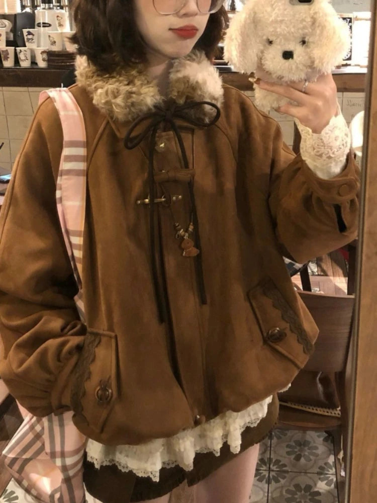 Coquette Core Faux Furr Jacket