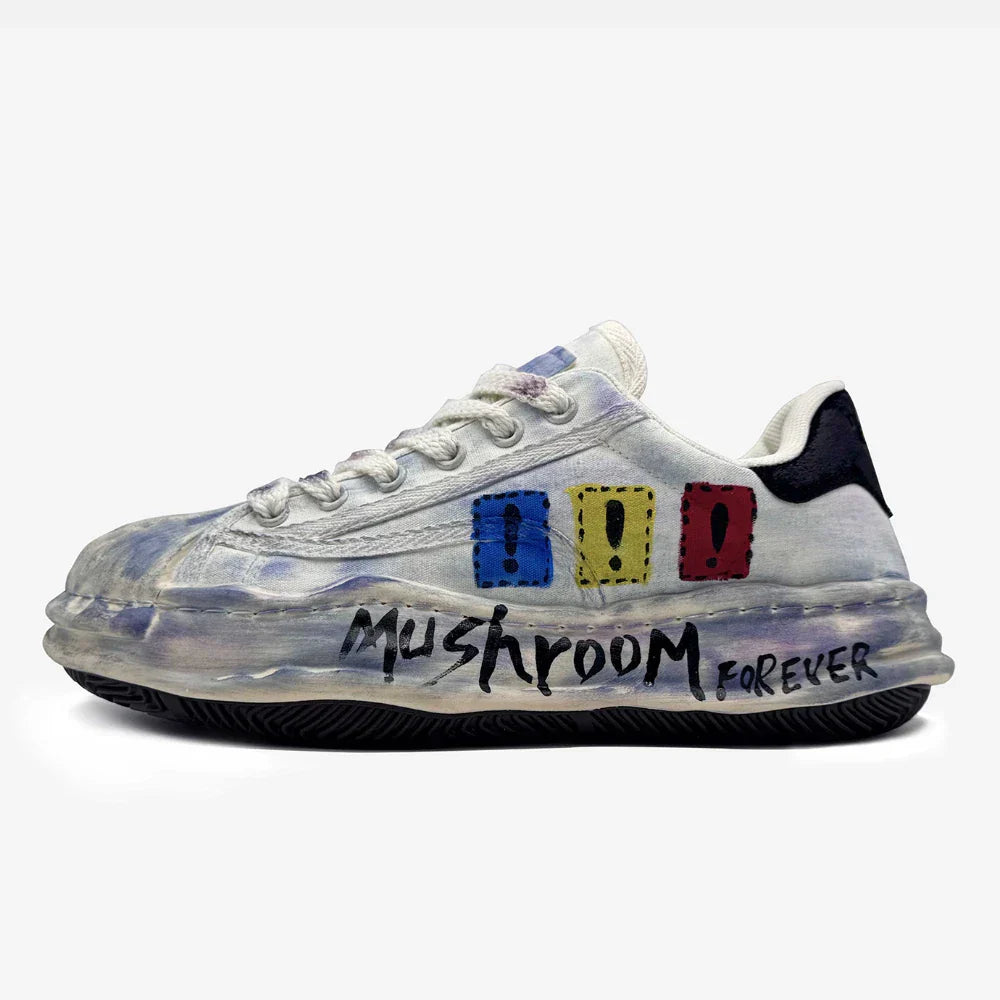 Retro Hand-Painted Graffiti Punk School Sneakers