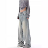 Y2K Off-White Color Wide Leg Jeans