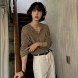 Camiseta casual de estilo coreano para mujer