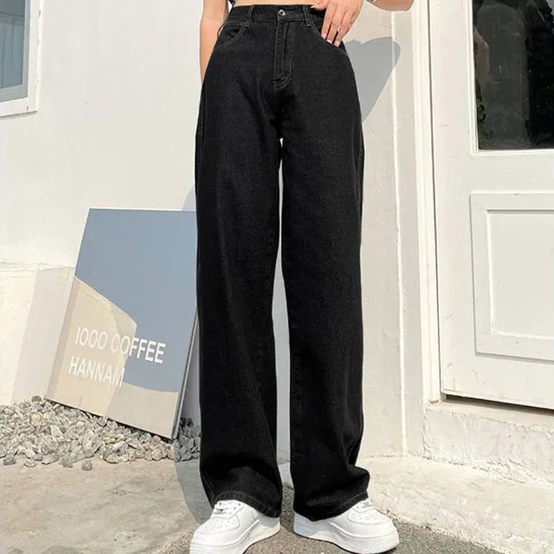 High Waist Vintage Wide Jeans