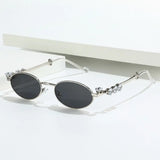 Bling Rhinestone Oval Sunglasses