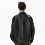 Cyberpunk Black Leather Women's Jacket