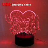 Led Cute Touch Lamp Anime Stitch