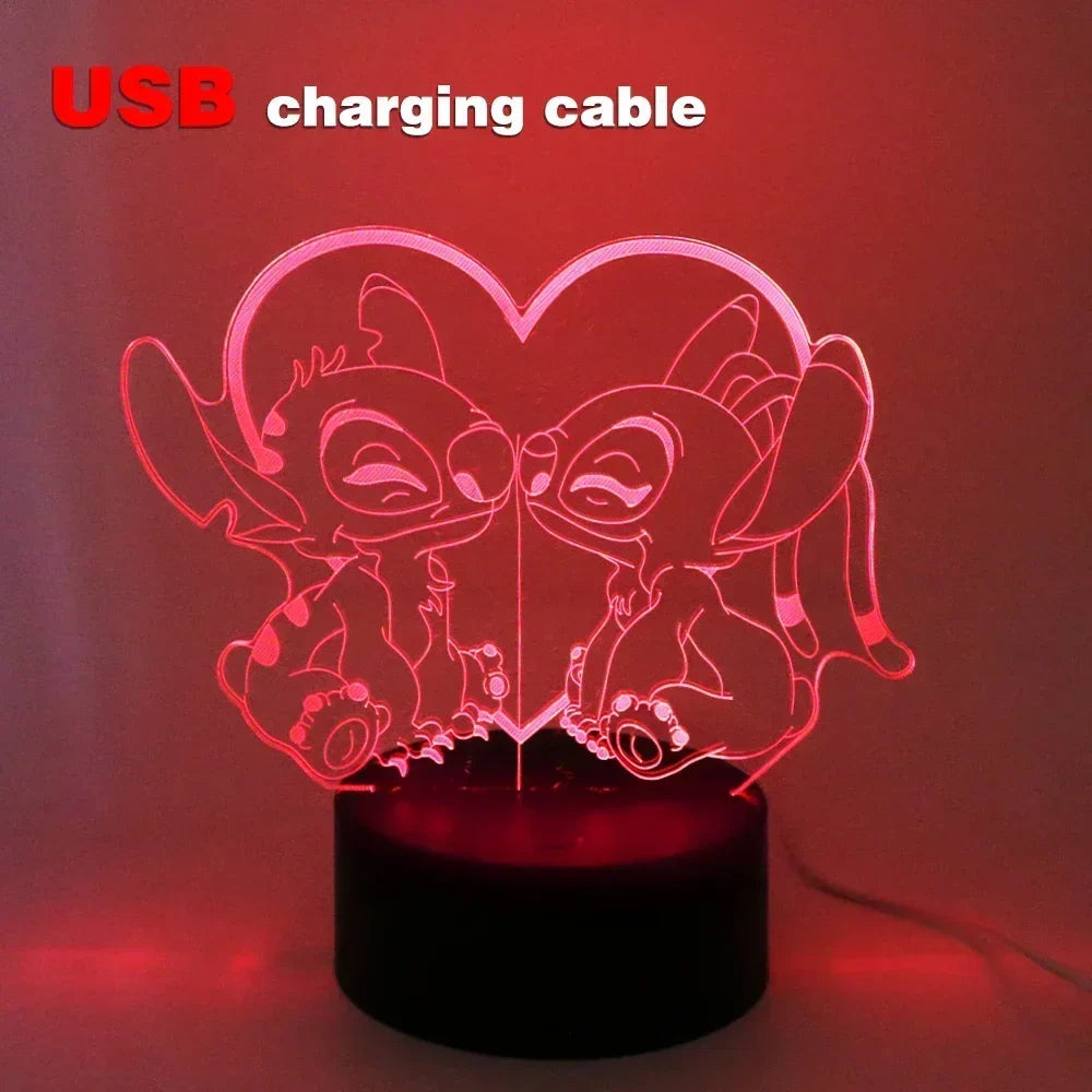 Led Cute Touch Lamp Anime Stitch