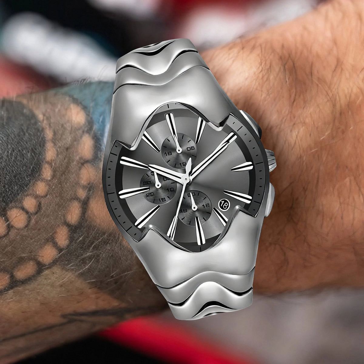 Barrel-shaped Luxury Men's Watch