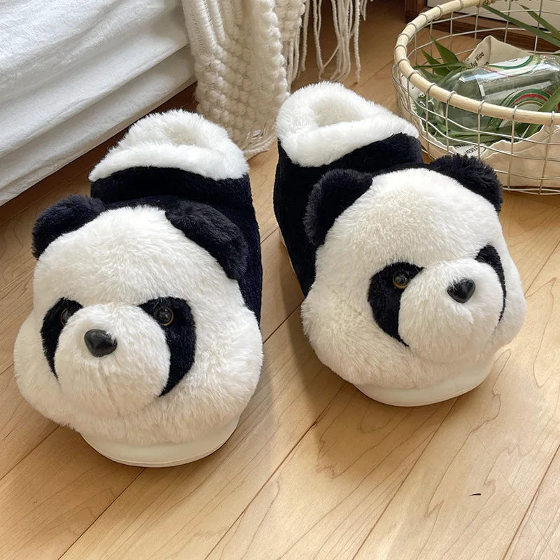 Cute Fluffy Panda Slippers