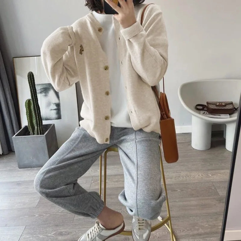 Cozy Knitted Button-Up Cardigan