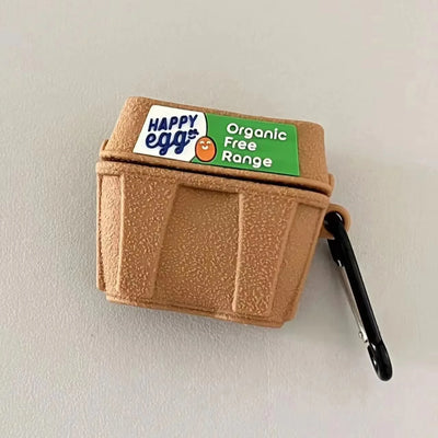 Funda protectora 3D para AirPods con diseño de huevo