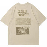 Y2K Retro Bunny Letter Print T-shirt
