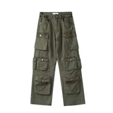 Retro Camouflage Wide Leg Cargo Pants