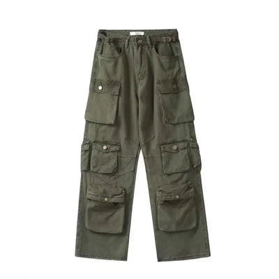 Retro Wide Leg Cargo Pants