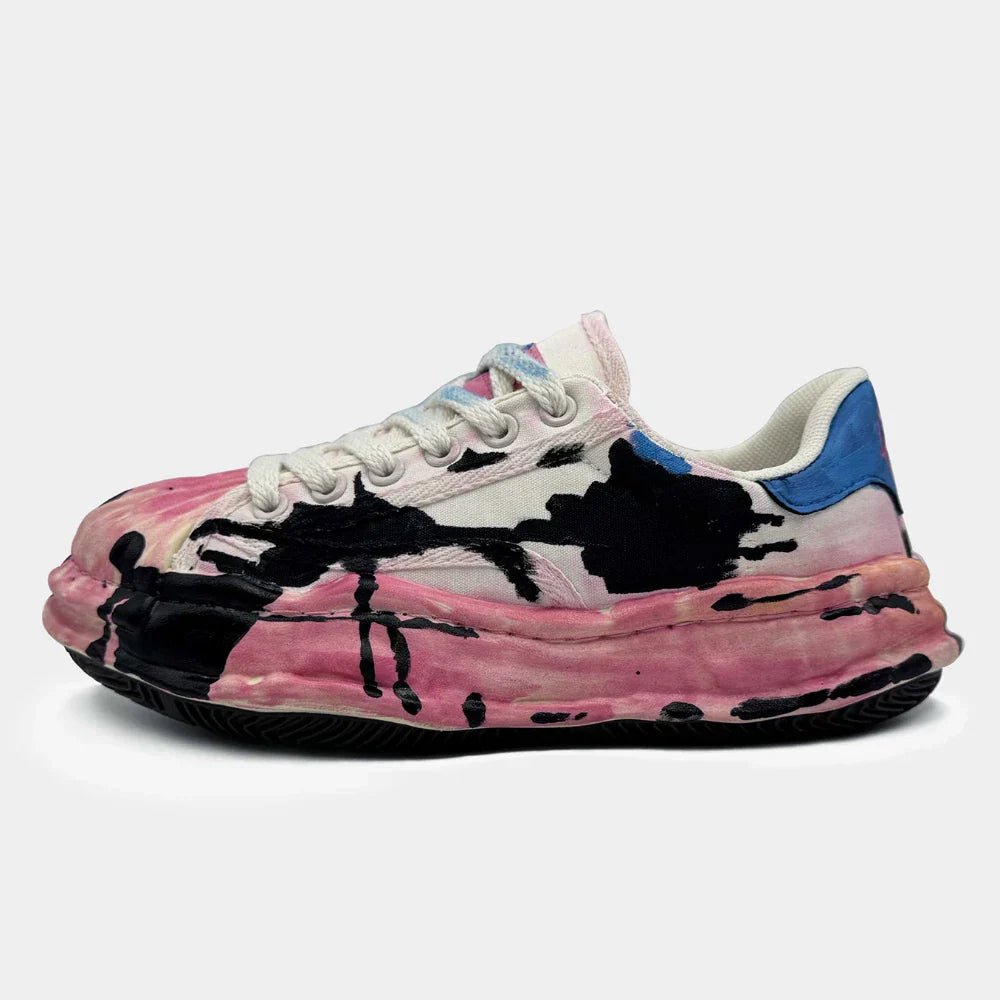 Retro Hand-Painted Graffiti Punk School Sneakers