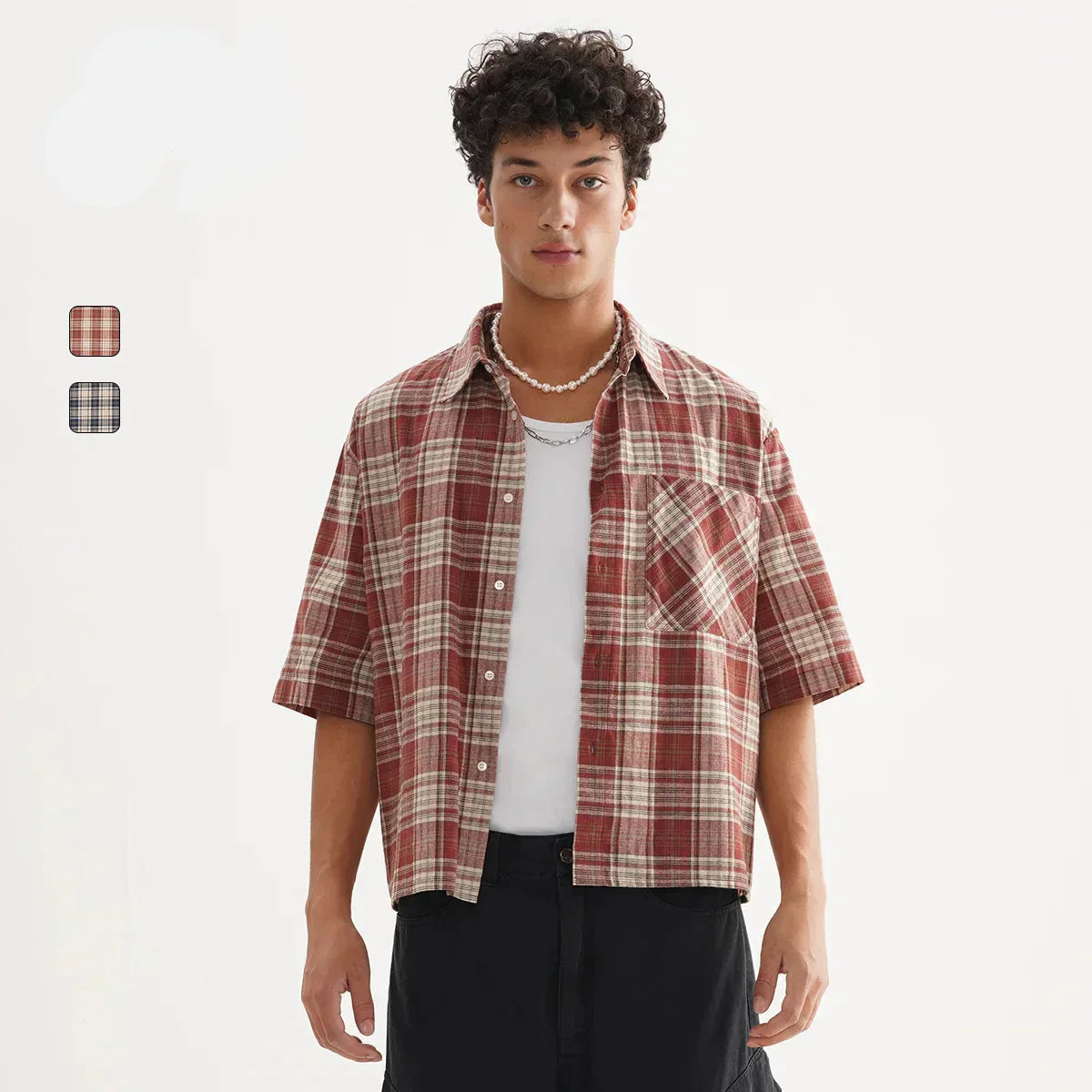 Camisa abotonada a cuadros Viya