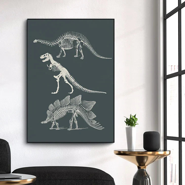 Vintage Dinosaur Chart Posters